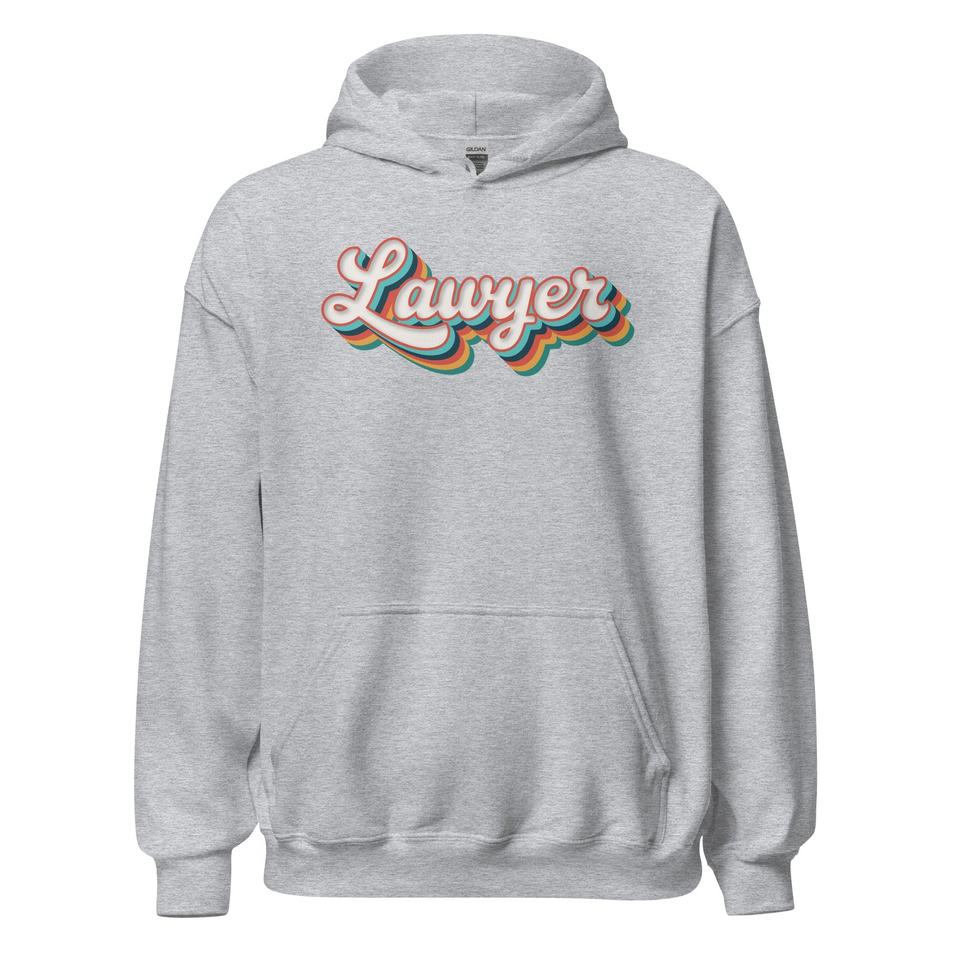 Retro Lawyer Hoodie Fun Groovy Law School Sweatshirt - Inken Image