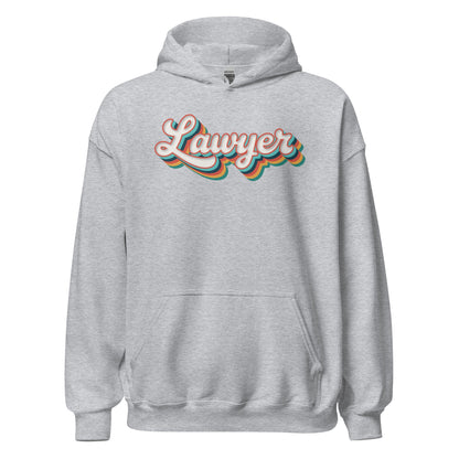 Retro Lawyer Hoodie Fun Groovy Law School Sweatshirt - Inken Image