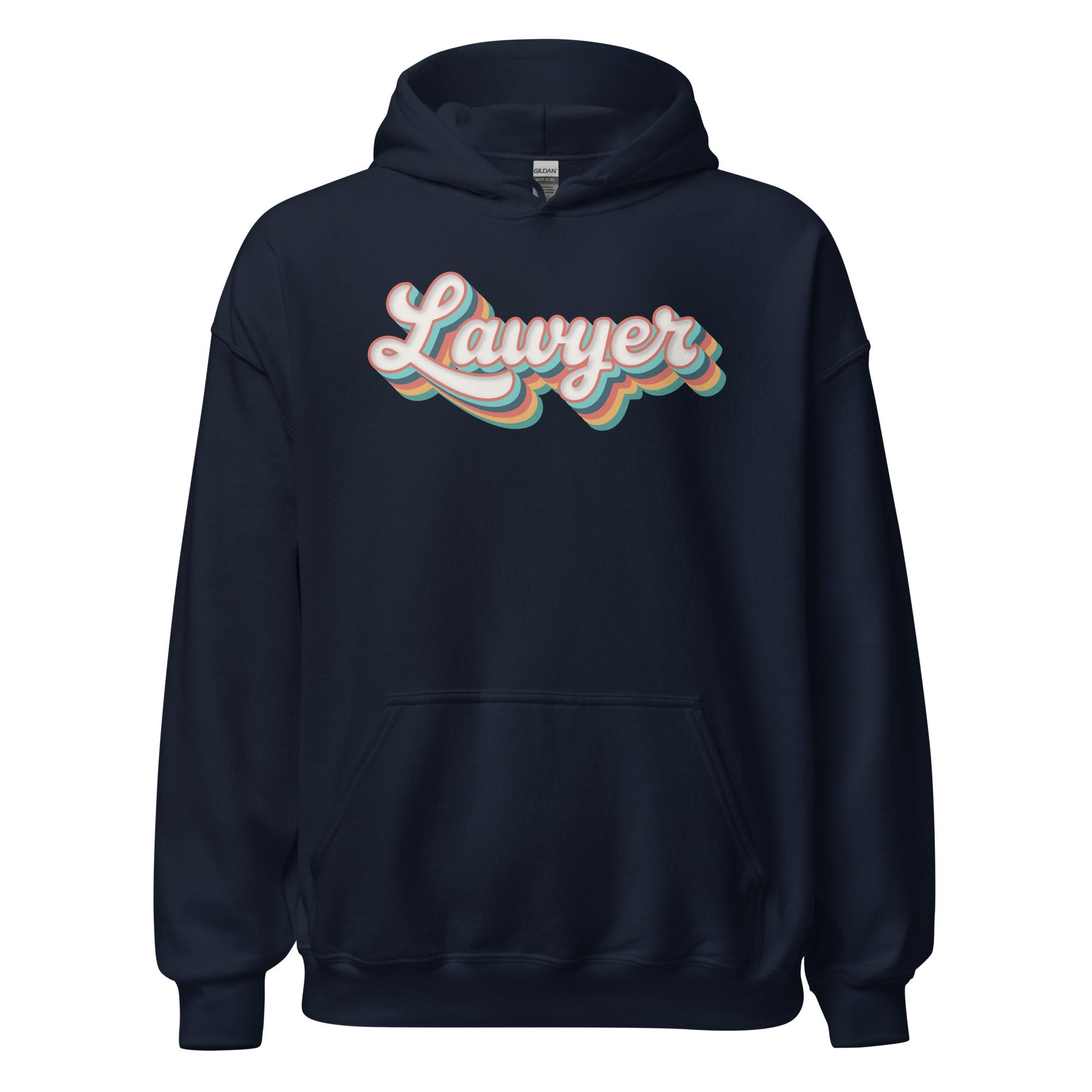 Retro Lawyer Hoodie Fun Groovy Law School Sweatshirt - Inken Image