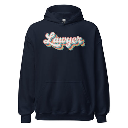 Retro Lawyer Hoodie Fun Groovy Law School Sweatshirt - Inken Image