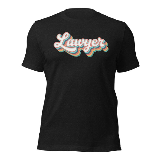 Retro Lawyer Shirt Fun Groovy Law School Tee - Inken Image