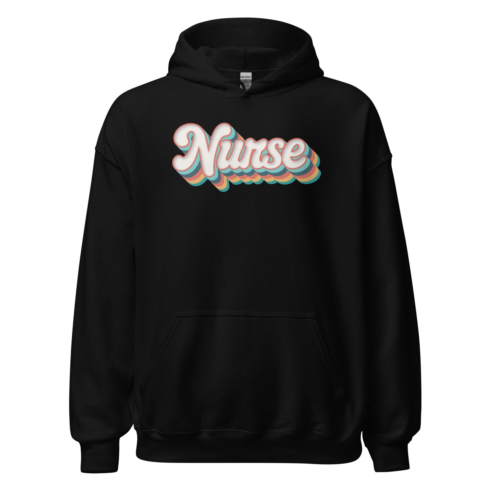 Retro Nurse Hoodie Fun Groovy Medical Student Sweatshirt - Inken Image