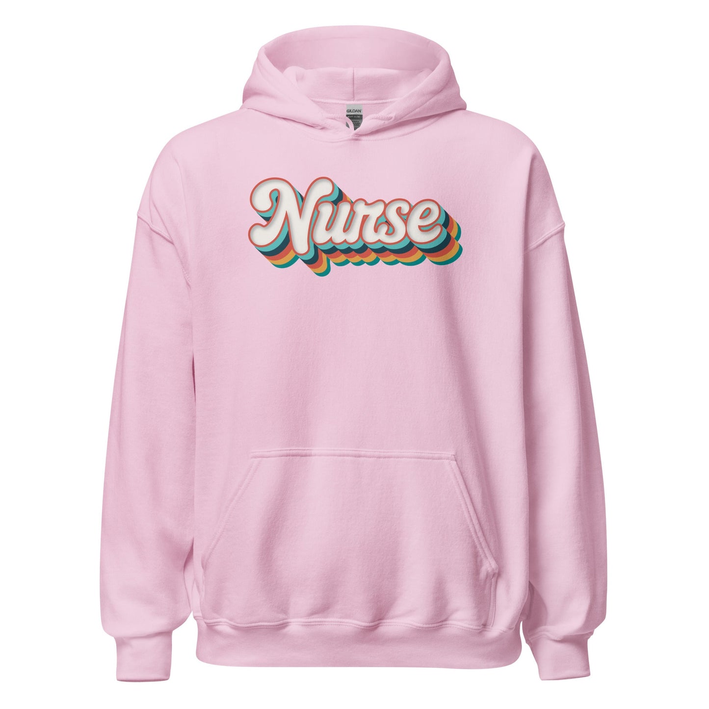 Retro Nurse Hoodie Fun Groovy Medical Student Sweatshirt - Inken Image