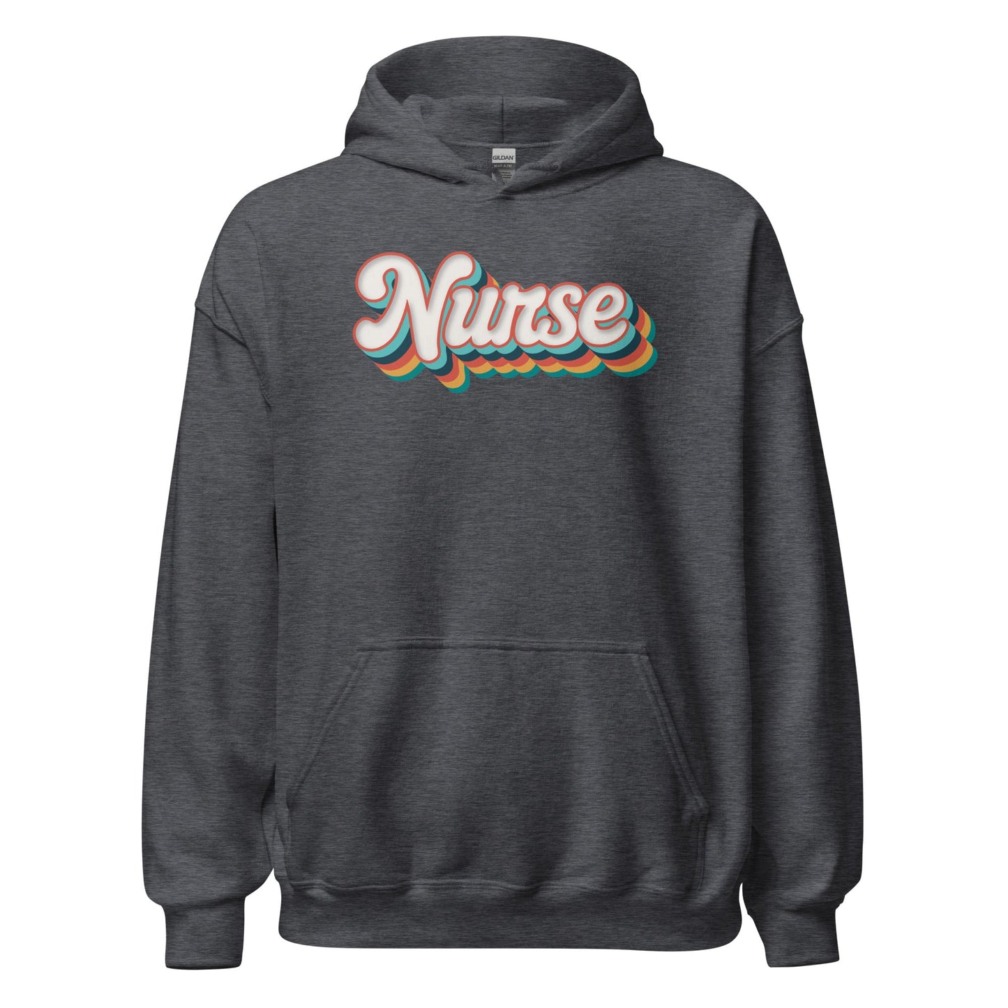 Retro Nurse Hoodie Fun Groovy Medical Student Sweatshirt - Inken Image