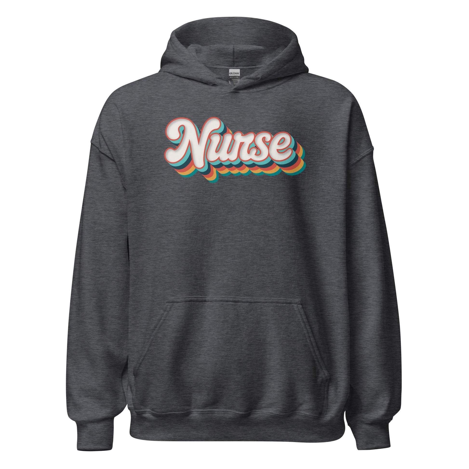 Retro Nurse Hoodie Fun Groovy Medical Student Sweatshirt - Inken Image