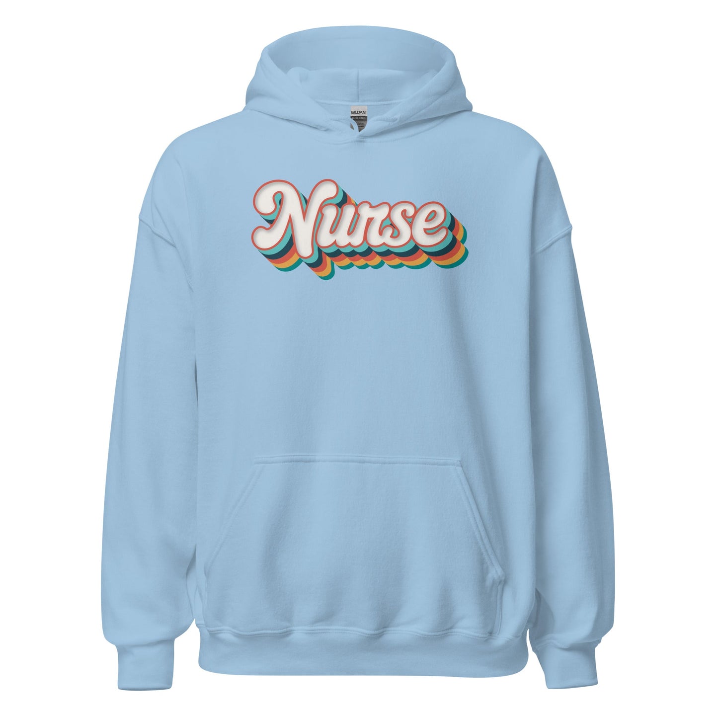 Retro Nurse Hoodie Fun Groovy Medical Student Sweatshirt - Inken Image