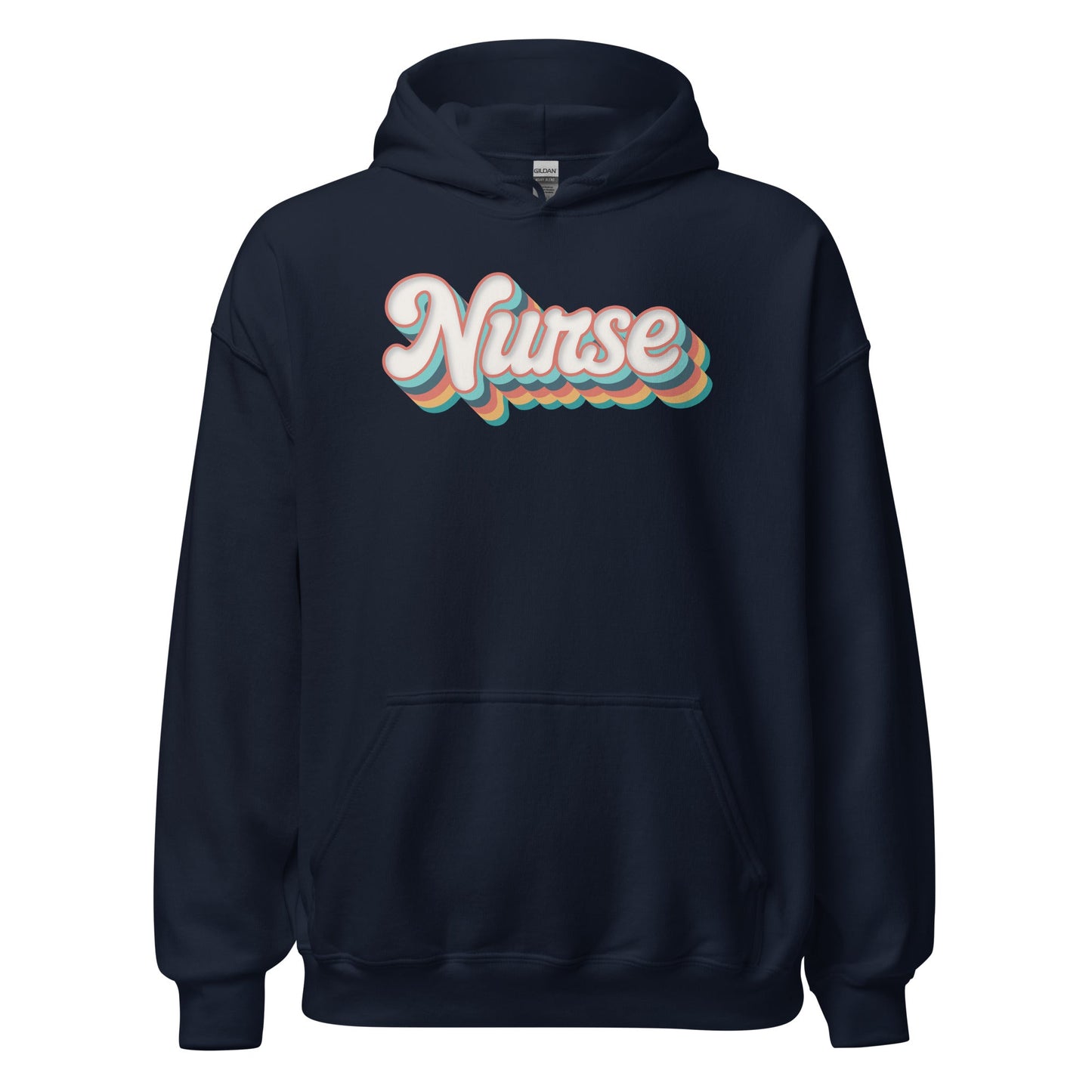 Retro Nurse Hoodie Fun Groovy Medical Student Sweatshirt - Inken Image