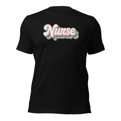 Retro Nurse Shirt Fun Groovy Medical Student Tee - Inken Image