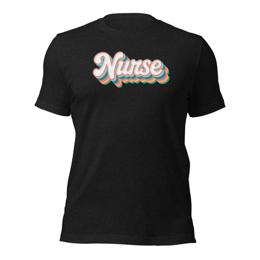 Retro Nurse Shirt Fun Groovy Medical Student Tee - Inken Image