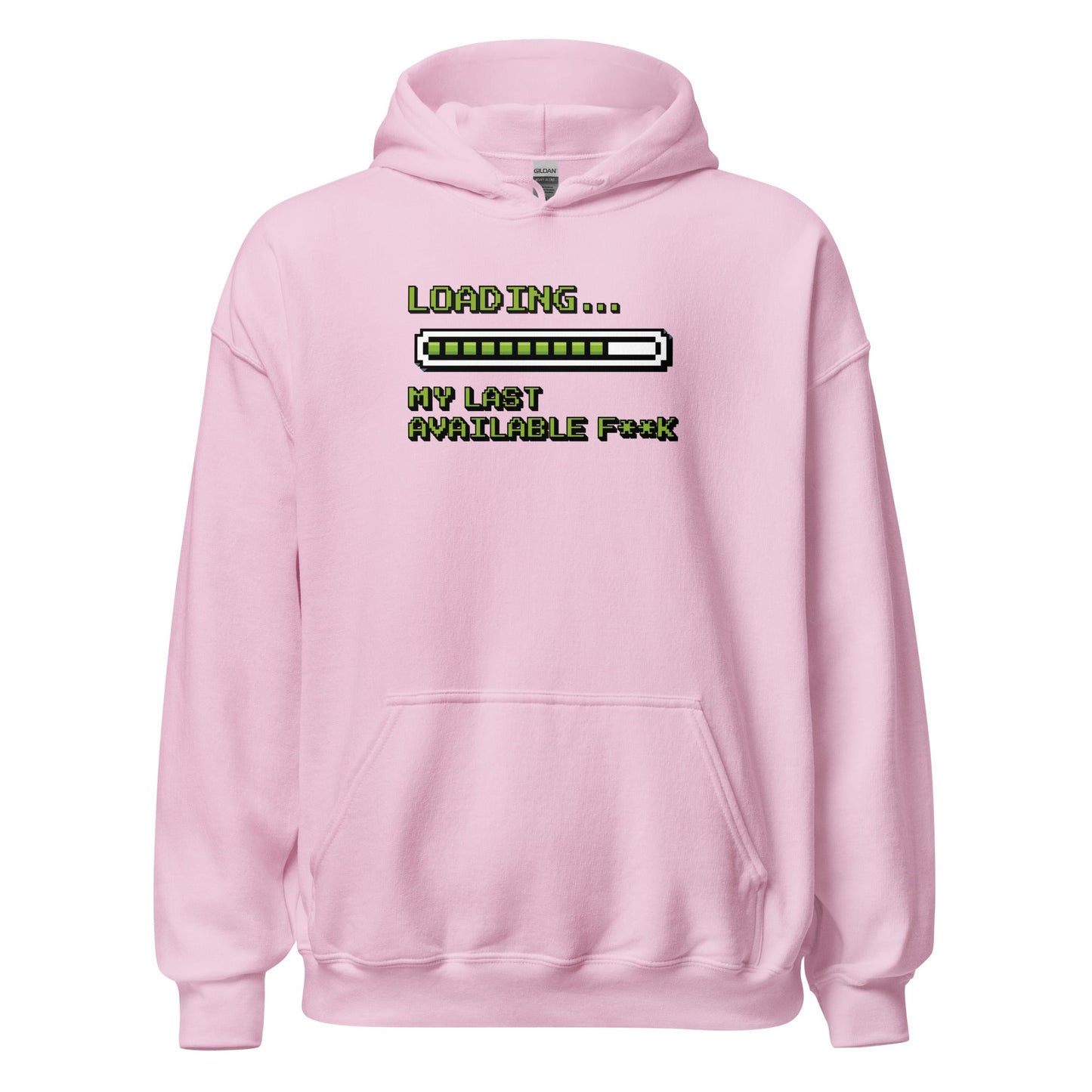 Retro Pixel Loading Last Available F**k Hoodie - Inken Image