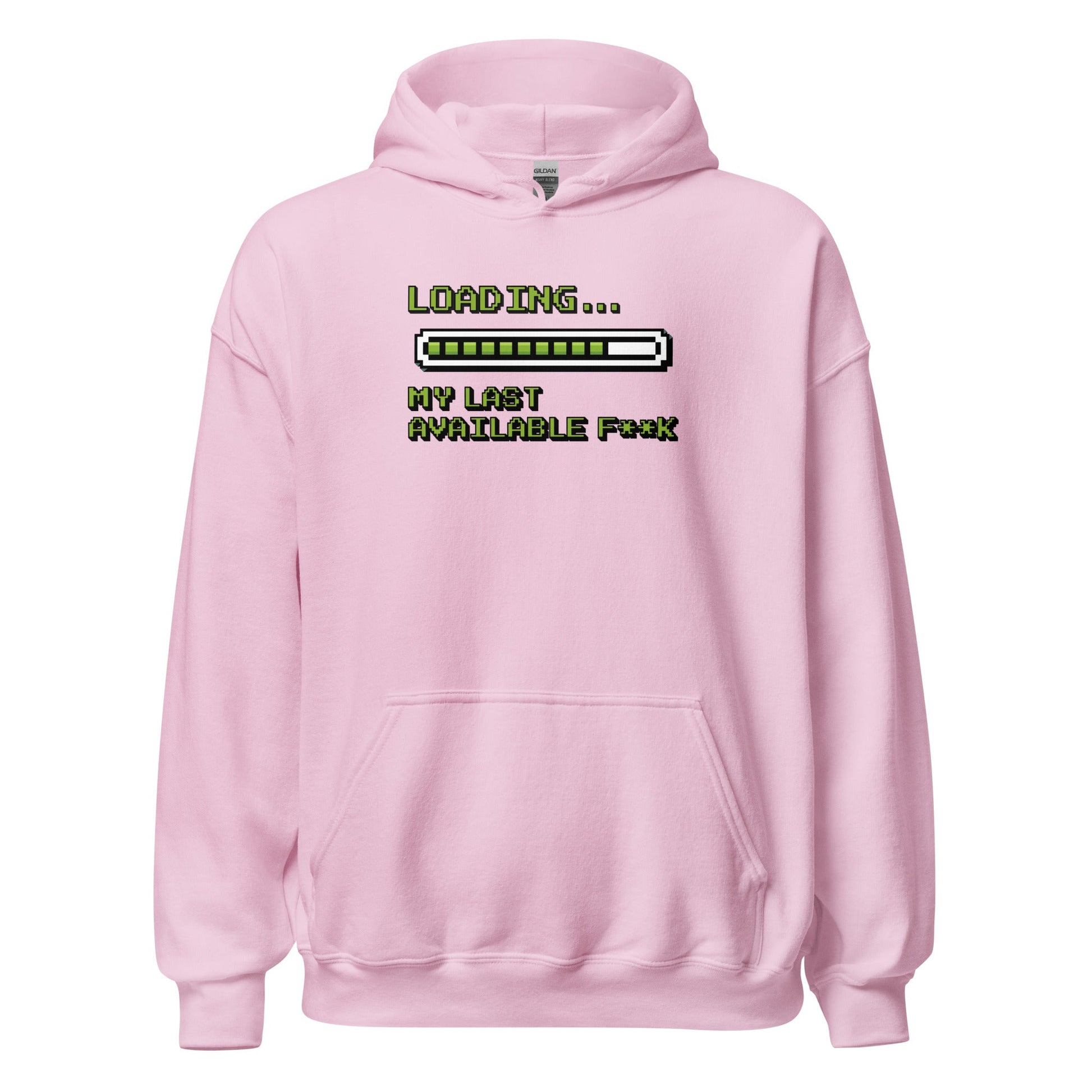 Retro Pixel Loading Last Available F**k Hoodie - Inken Image