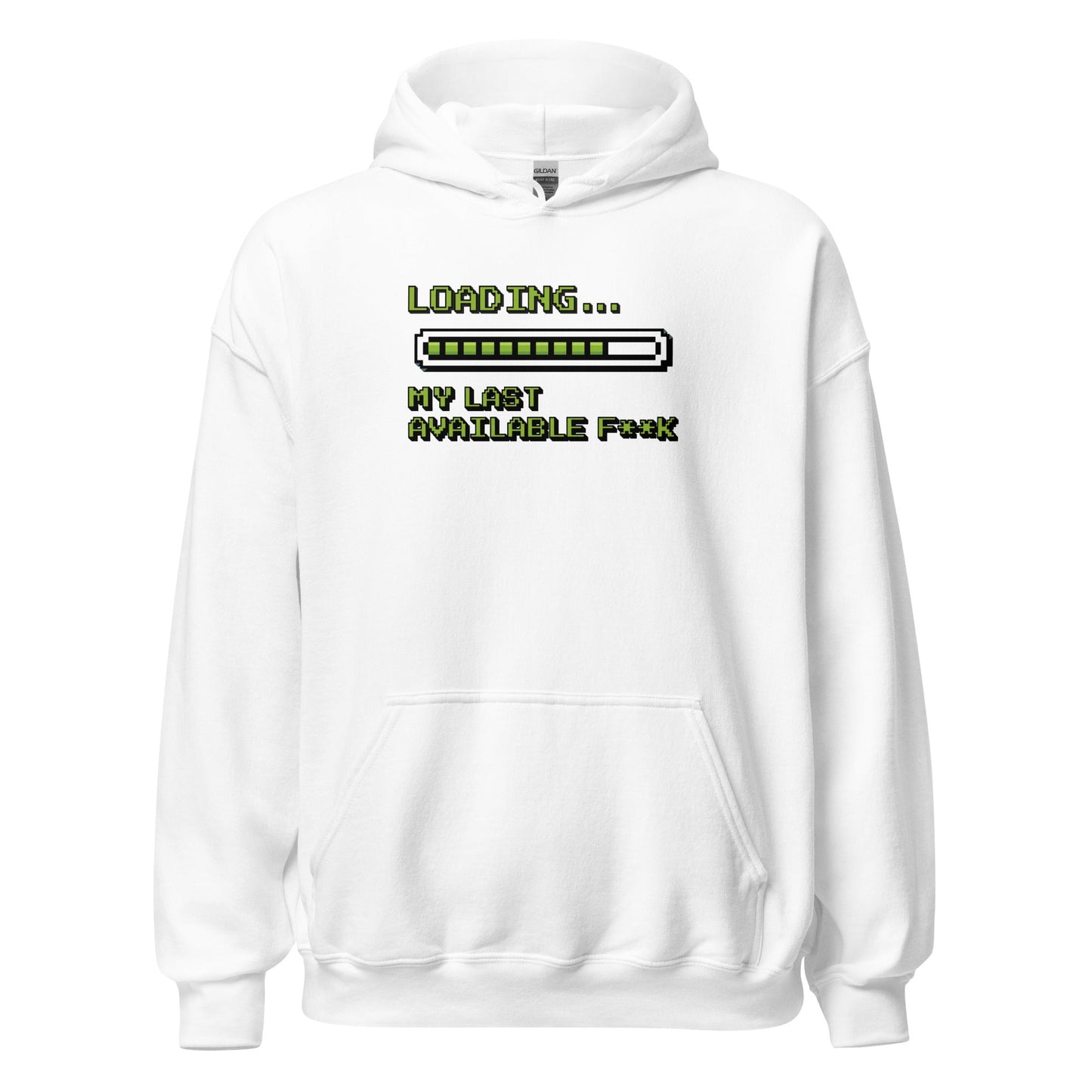 Retro Pixel Loading Last Available F**k Hoodie - Inken Image