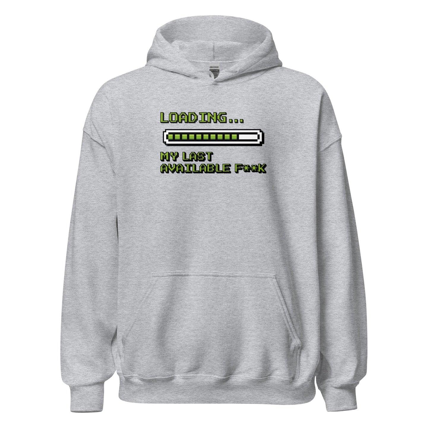 Retro Pixel Loading Last Available F**k Hoodie - Inken Image