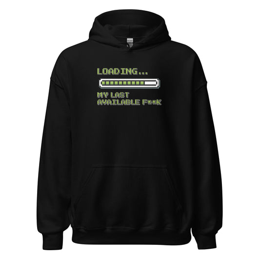 Retro Pixel Loading Last Available F**k Hoodie - Inken Image