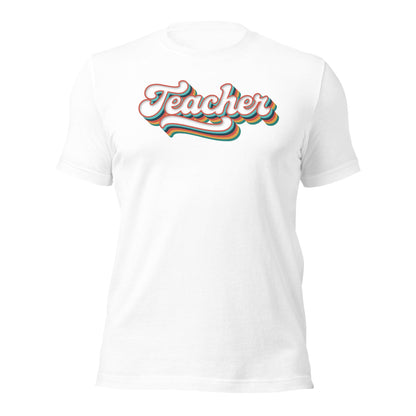Retro Teacher Shirt Groovy Teaching Tee Fun Educator Gift - Inken Image