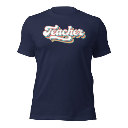 Retro Teacher Shirt Groovy Teaching Tee Fun Educator Gift - Inken Image