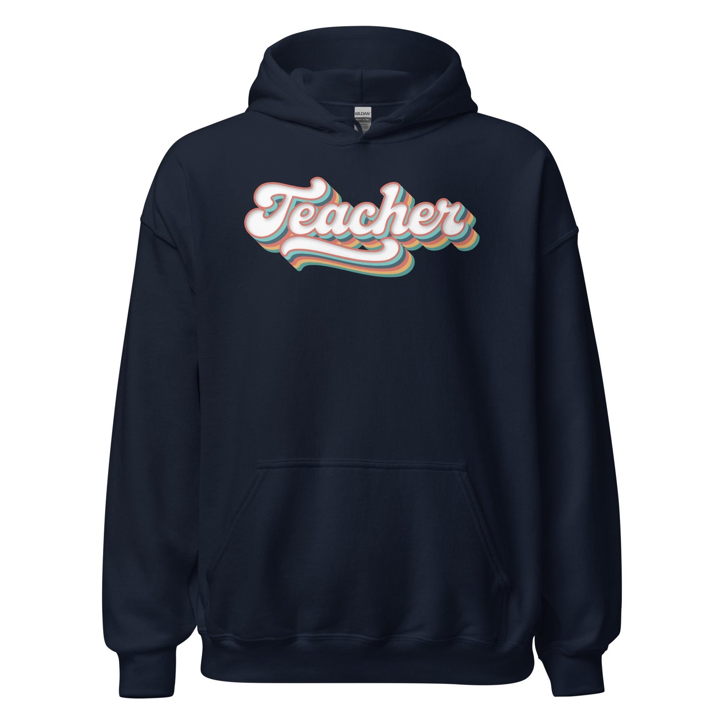 Retro Teacher Sweatshirt Groovy Teaching Hoodie Fun Educator Gift - Inken Image