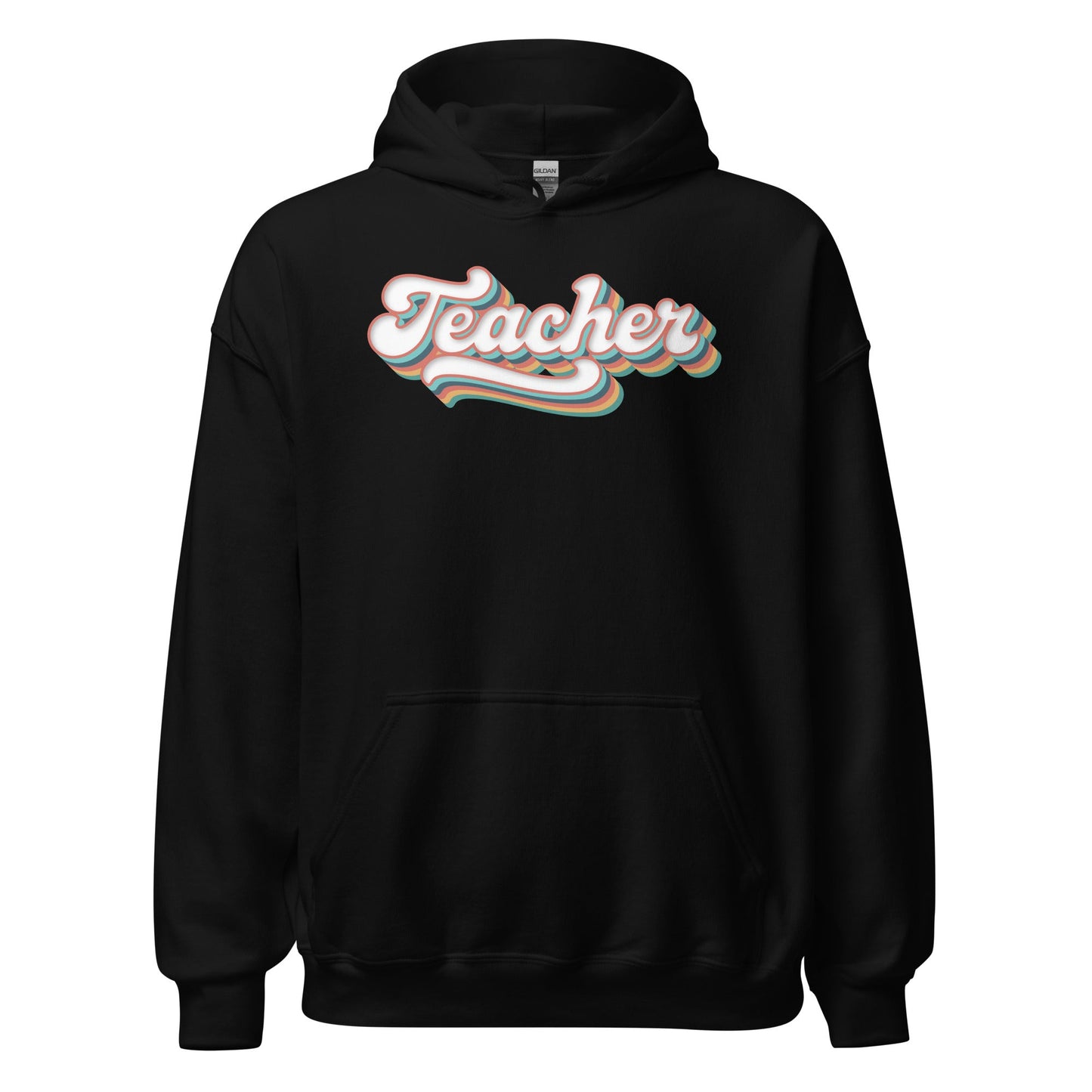 Retro Teacher Sweatshirt Groovy Teaching Hoodie Fun Educator Gift - Inken Image