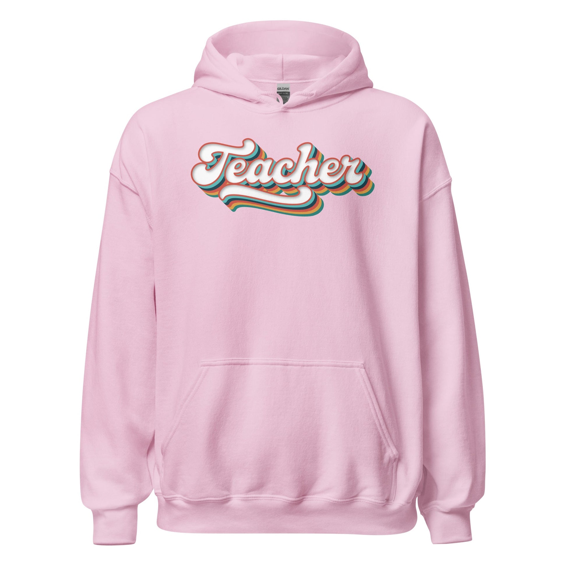Retro Teacher Sweatshirt Groovy Teaching Hoodie Fun Educator Gift - Inken Image