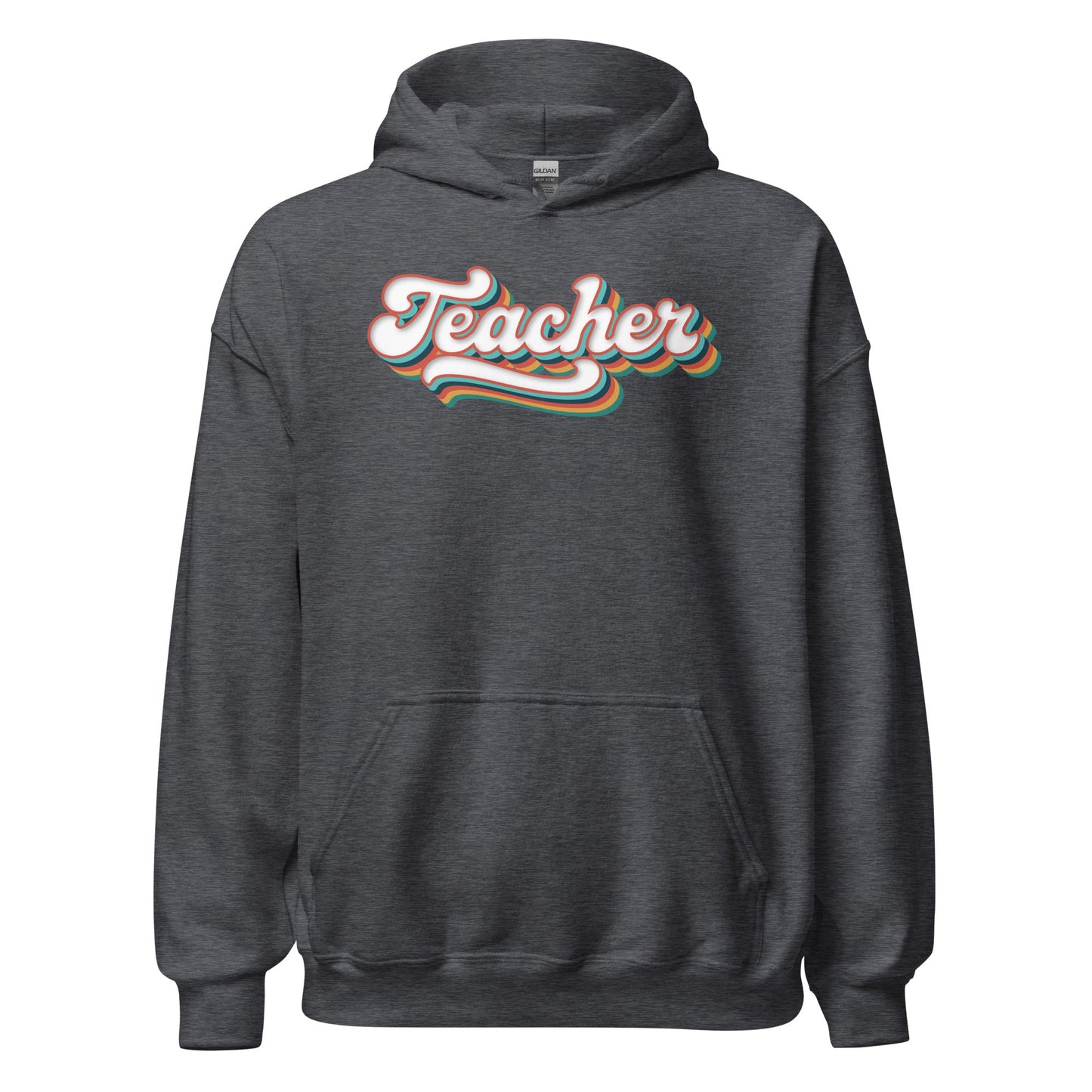 Retro Teacher Sweatshirt Groovy Teaching Hoodie Fun Educator Gift - Inken Image