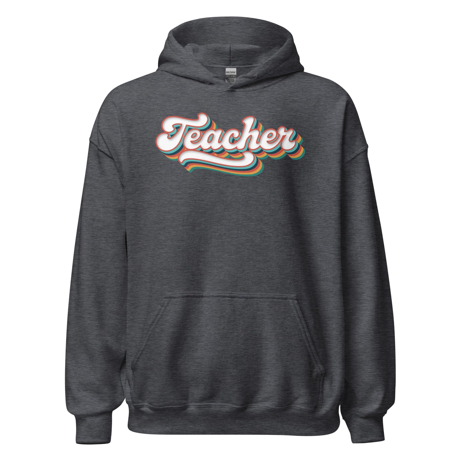 Retro Teacher Sweatshirt Groovy Teaching Hoodie Fun Educator Gift - Inken Image