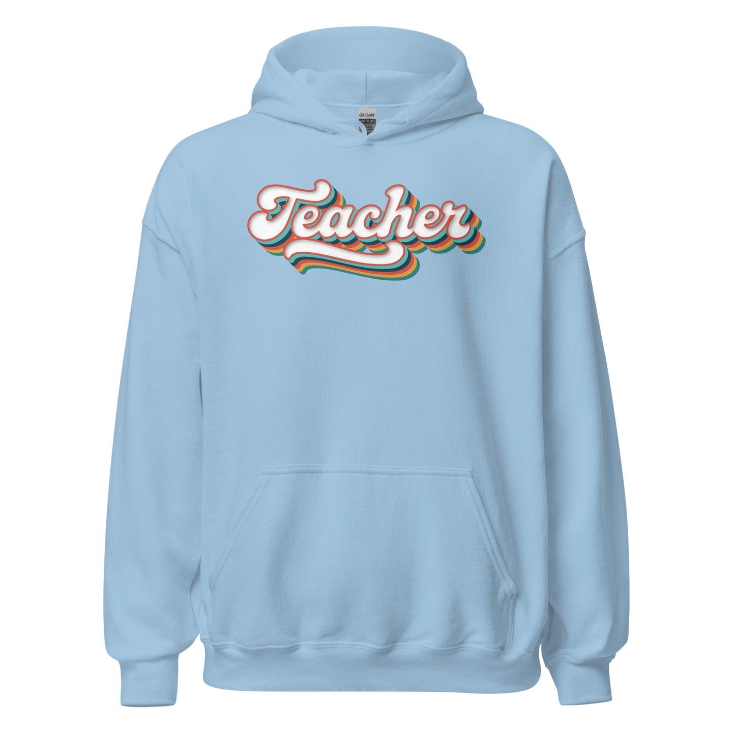 Retro Teacher Sweatshirt Groovy Teaching Hoodie Fun Educator Gift - Inken Image