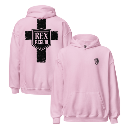 Rex Regum, King Of Kings, Cross Graphic Hoodie - Inken Image