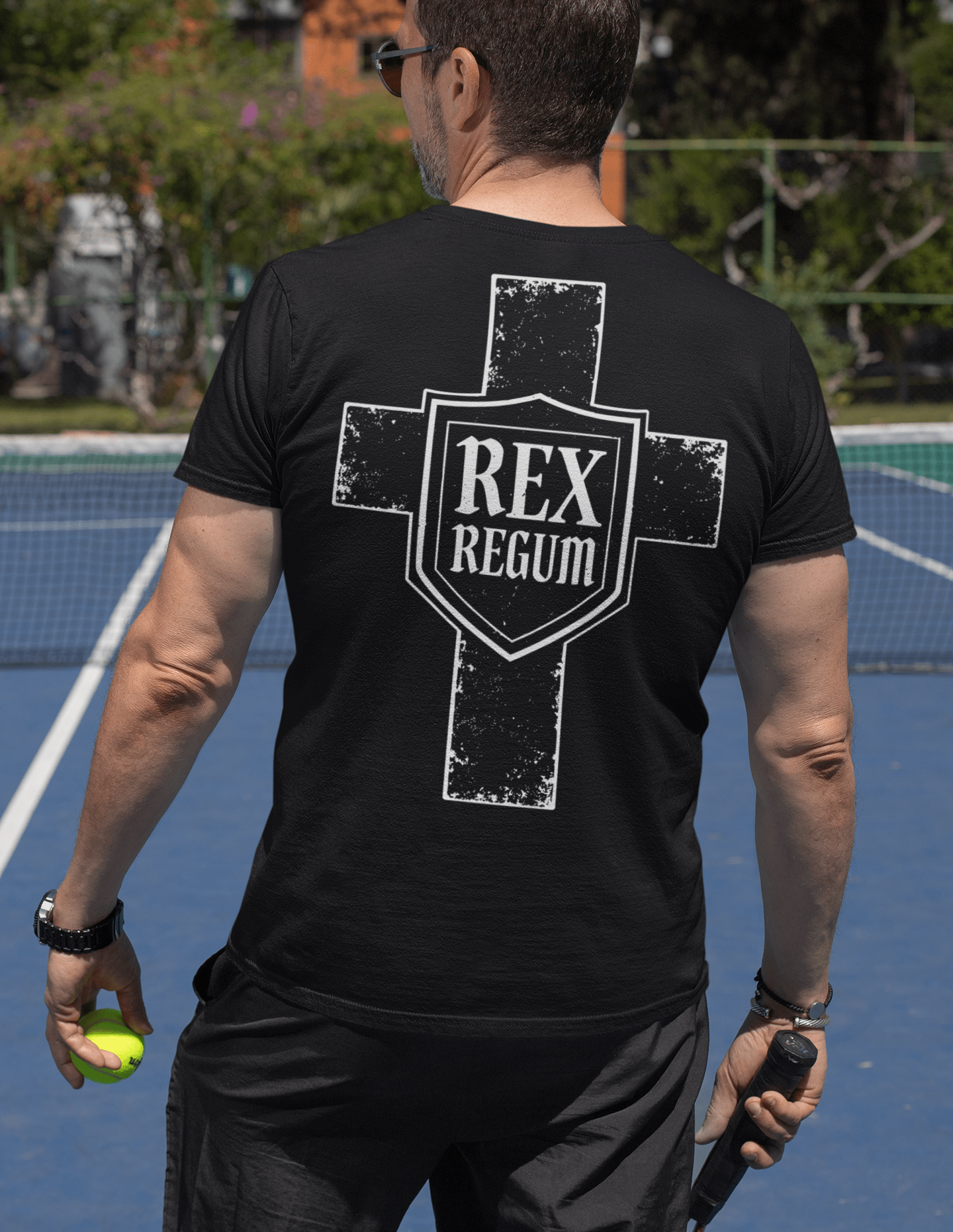 Rex Regum, King Of Kings, Cross Graphic T-shirt - Inken Image