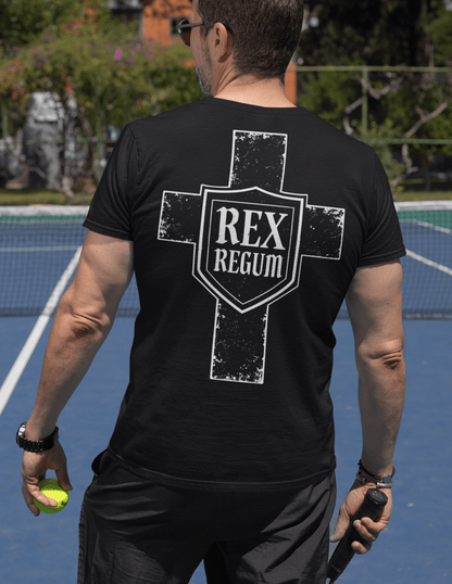 Rex Regum, King Of Kings, Cross Graphic T-shirt - Inken Image