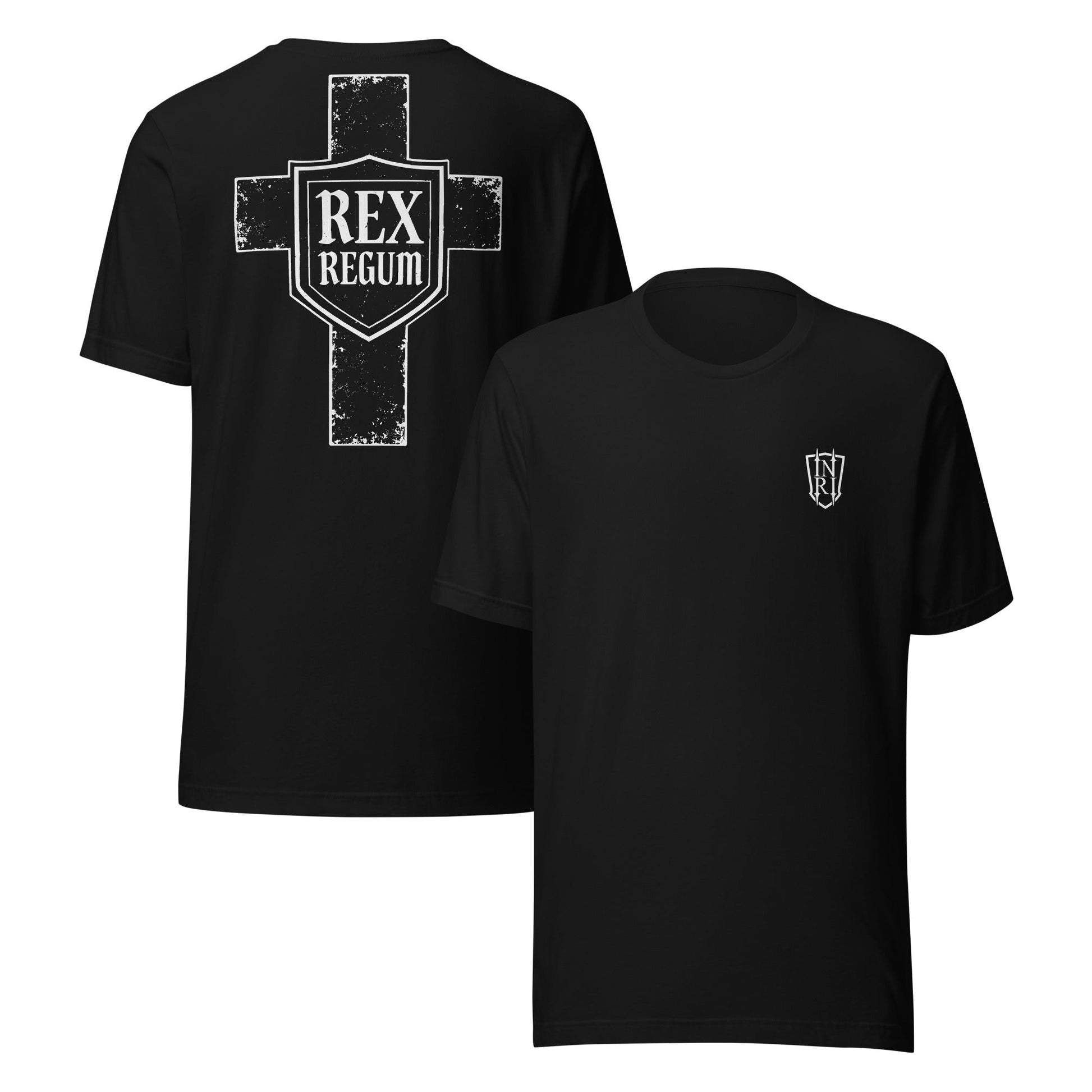 Rex Regum, King Of Kings, Cross Graphic T-shirt - Inken Image