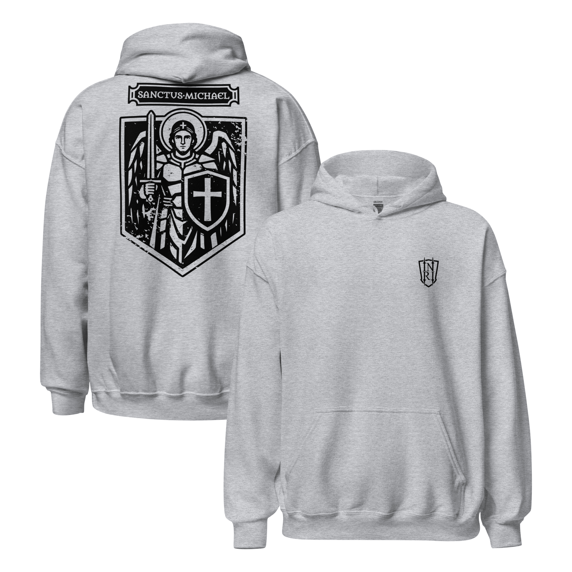 Sanctus Michael - Archangel Michael Icon Graphic Hoodie - Inken Image