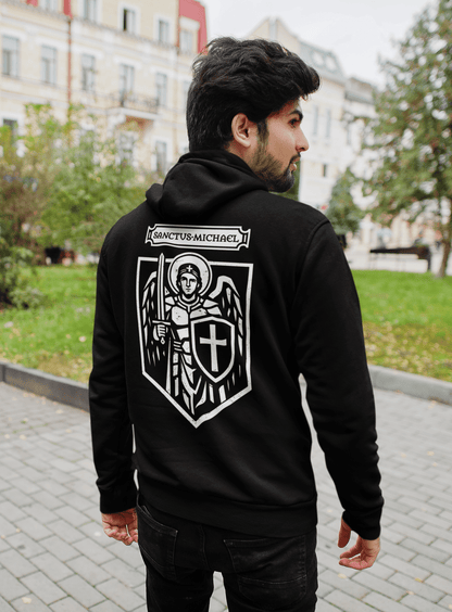 Sanctus Michael - Archangel Michael Icon Graphic Hoodie - Inken Image