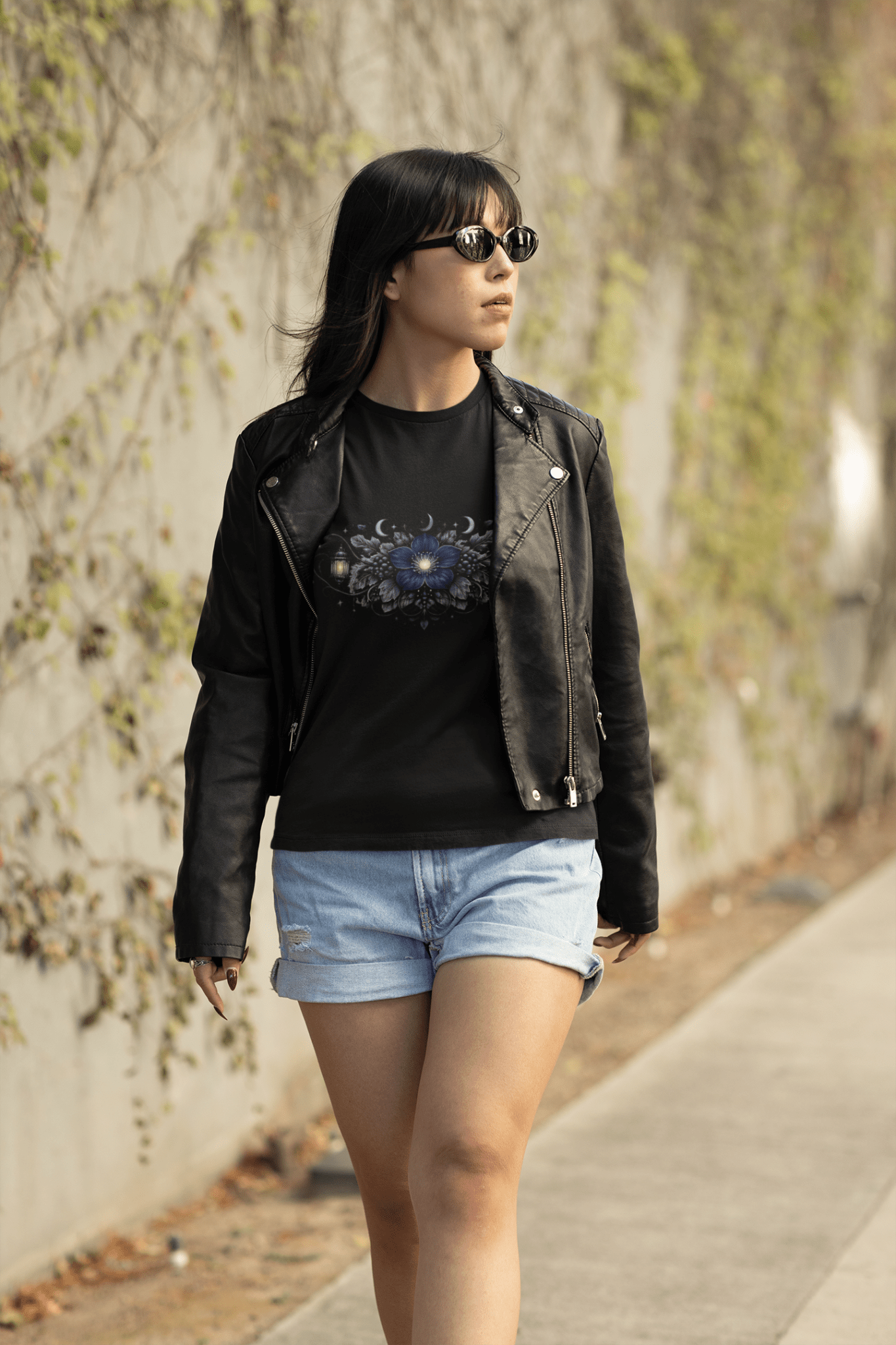 Spooky Winter Bouquet Shirt Women’s Gothic Moonflower Witchy Tee - Inken Image