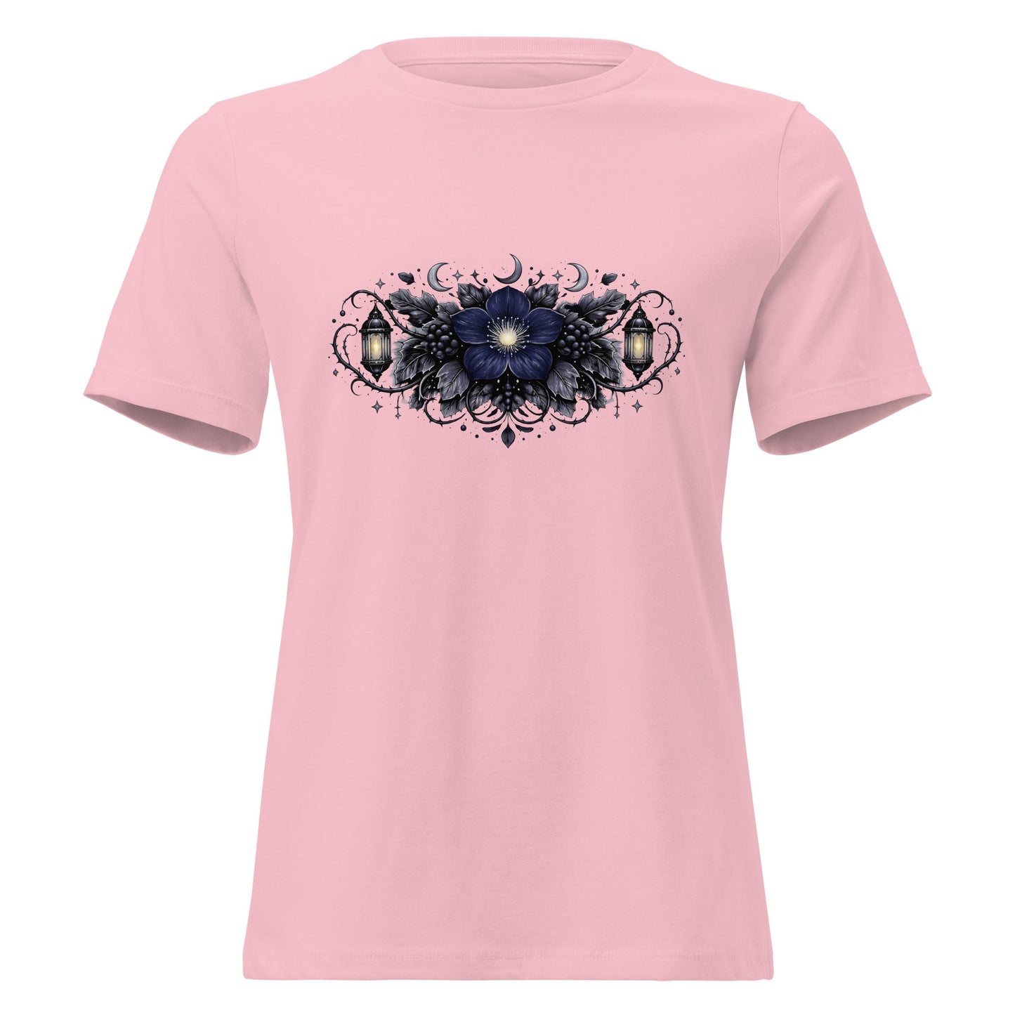 Spooky Winter Bouquet Shirt Women’s Gothic Moonflower Witchy Tee - Inken Image