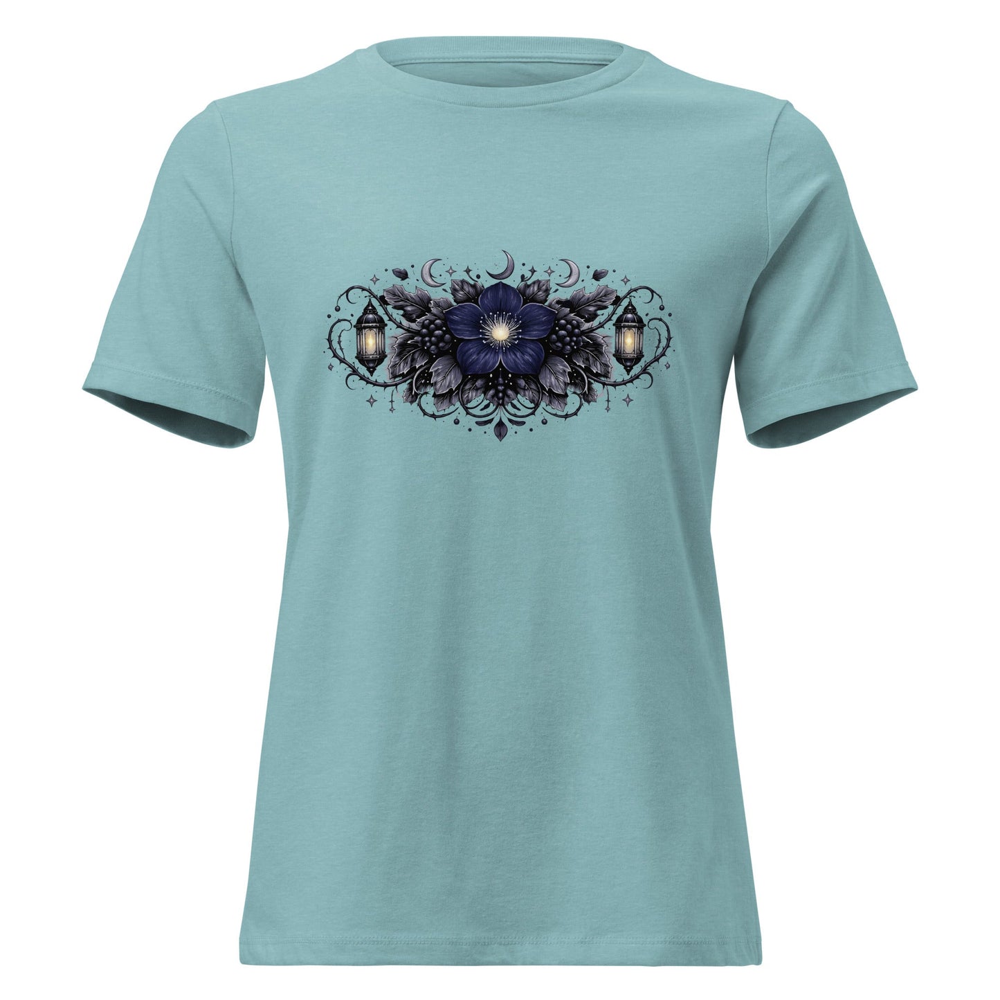 Spooky Winter Bouquet Shirt Women’s Gothic Moonflower Witchy Tee - Inken Image