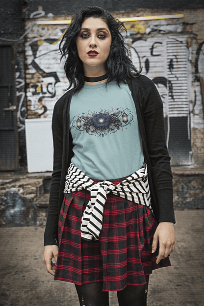Spooky Winter Bouquet Shirt Women’s Gothic Moonflower Witchy Tee - Inken Image