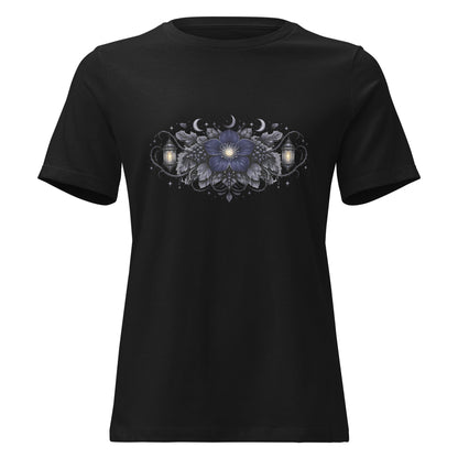 Spooky Winter Bouquet Shirt Women’s Gothic Moonflower Witchy Tee - Inken Image