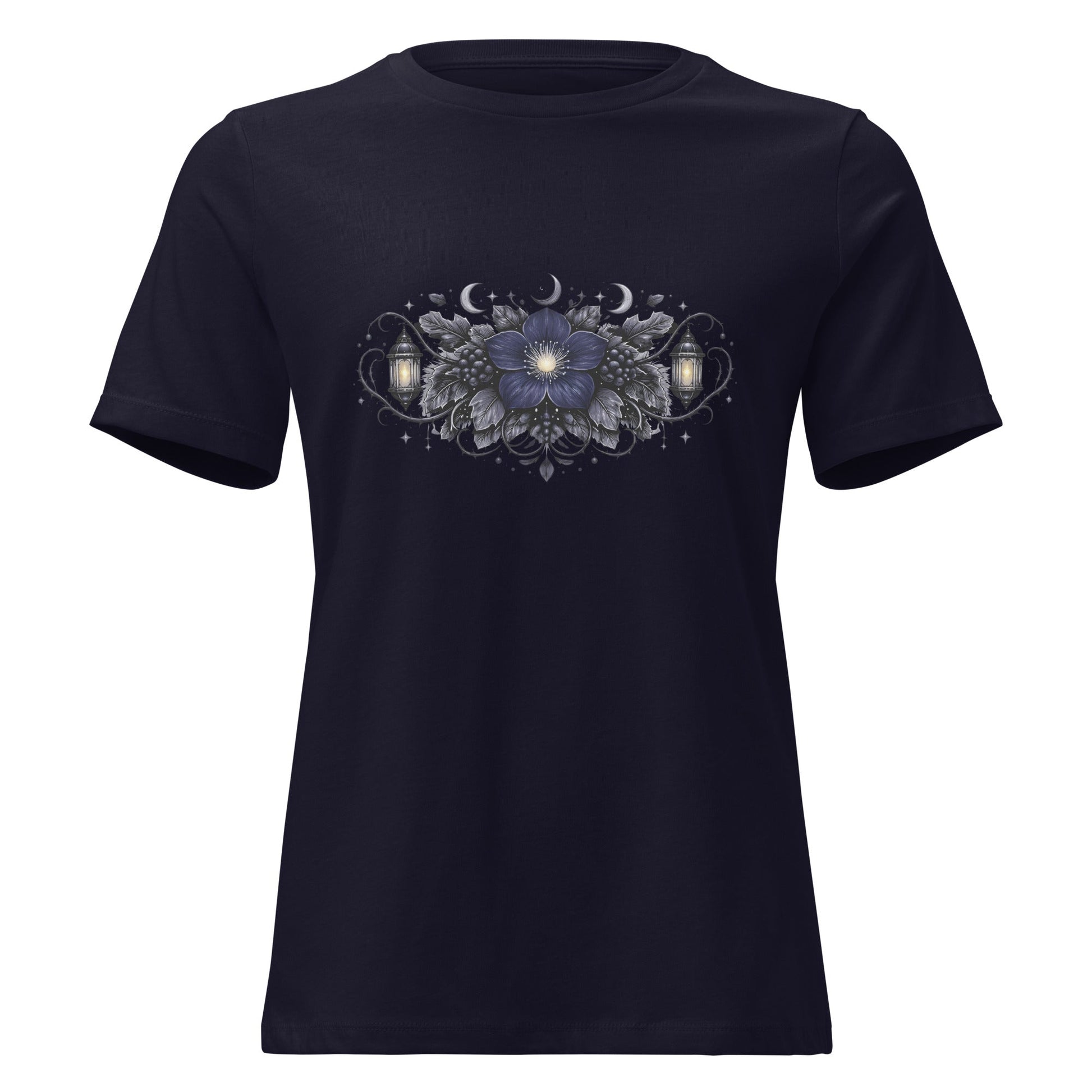 Spooky Winter Bouquet Shirt Women’s Gothic Moonflower Witchy Tee - Inken Image