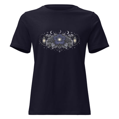 Spooky Winter Bouquet Shirt Women’s Gothic Moonflower Witchy Tee - Inken Image