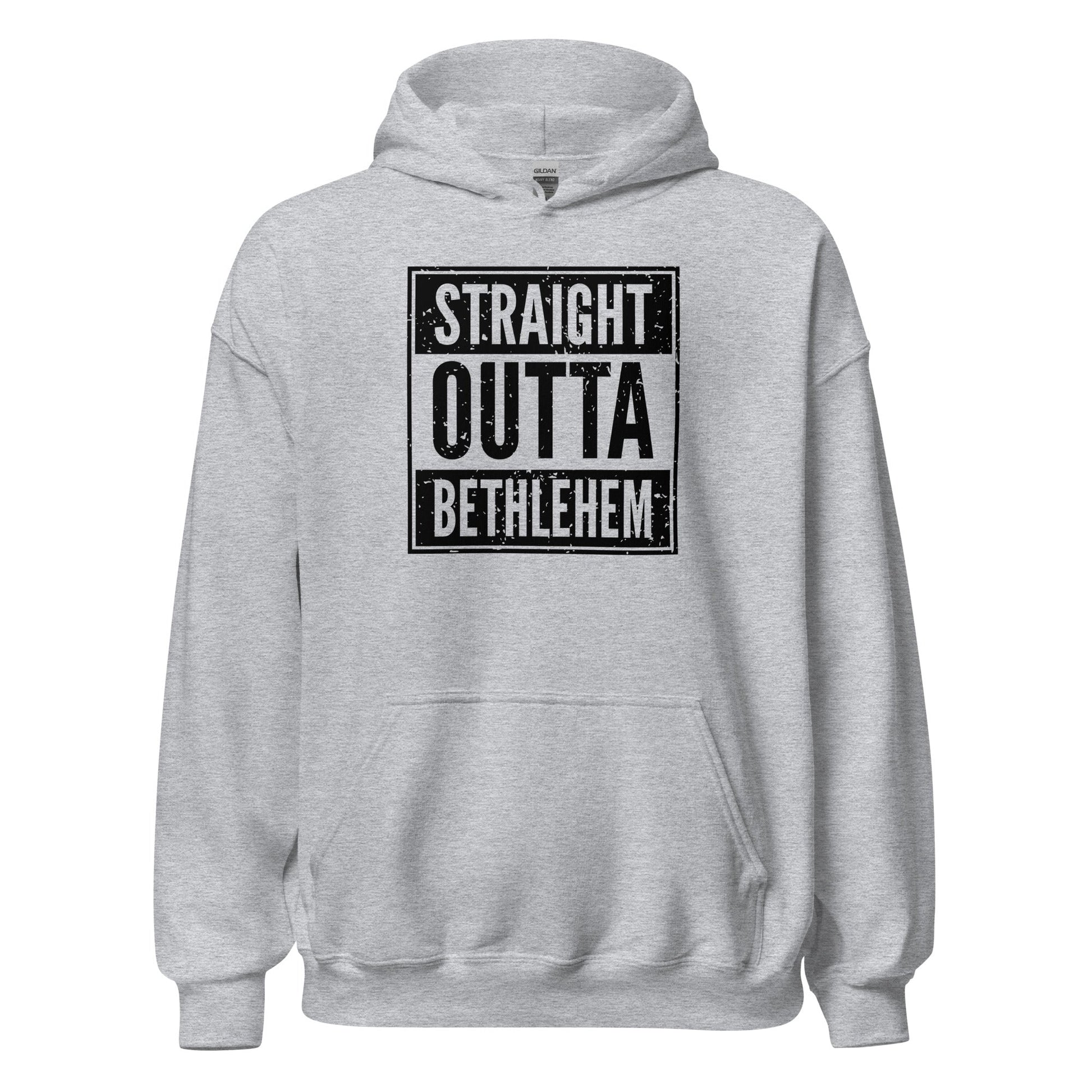 Straight Outta Bethlehem Christian Rap Parody Hoodie - Inken Image