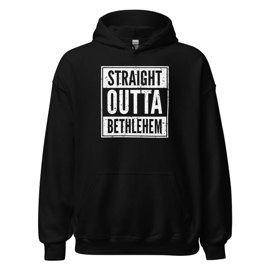 Straight Outta Bethlehem Christian Rap Parody Hoodie - Inken Image