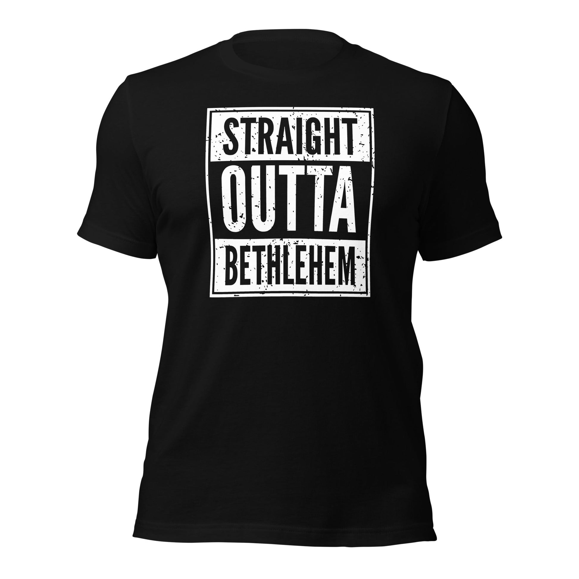 Straight Outta Bethlehem Christian Rap Parody T-shirt - Inken Image
