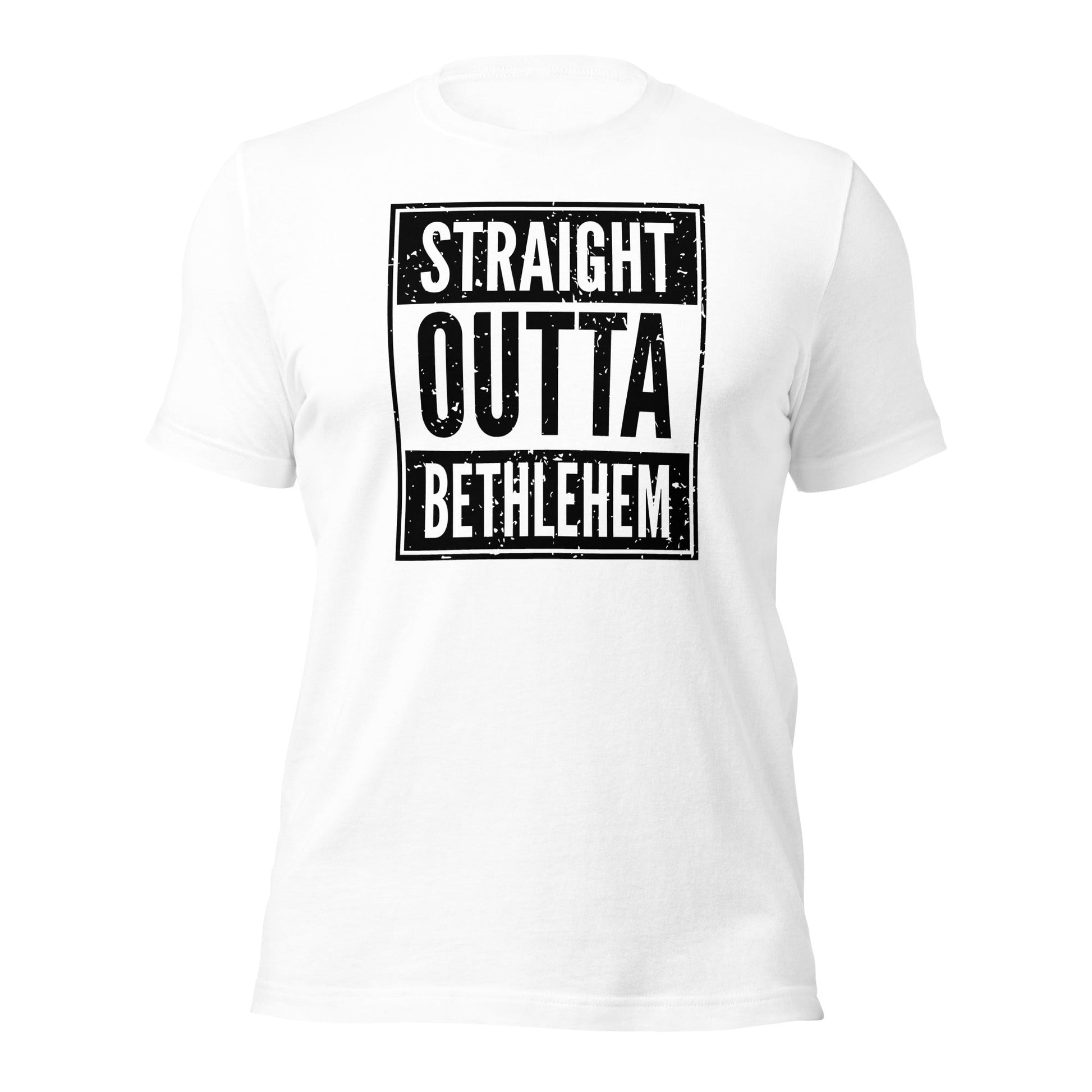 Straight Outta Bethlehem Christian Rap Parody T-shirt - Inken Image