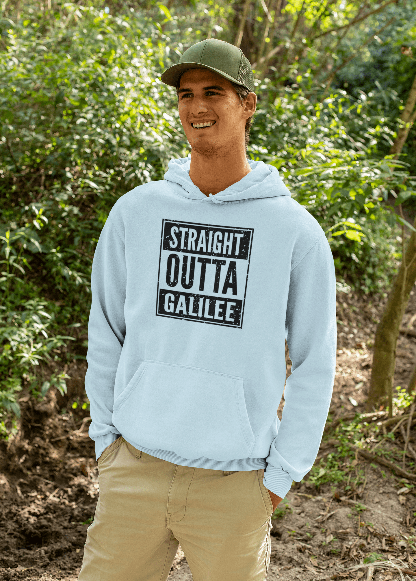 Straight Outta Galilee Christian Rap Parody Hoodie - Inken Image