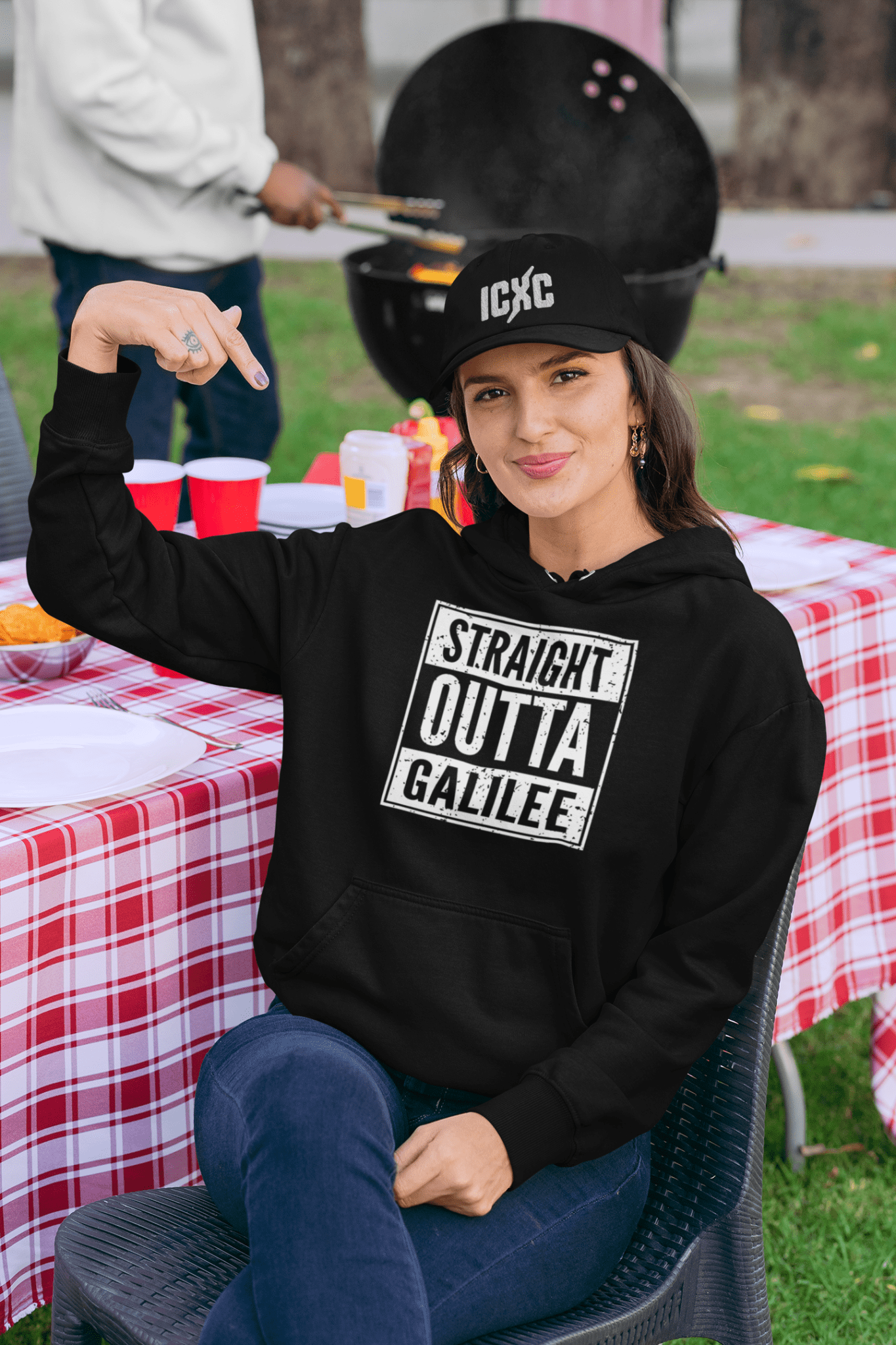 Straight Outta Galilee Christian Rap Parody Hoodie - Inken Image