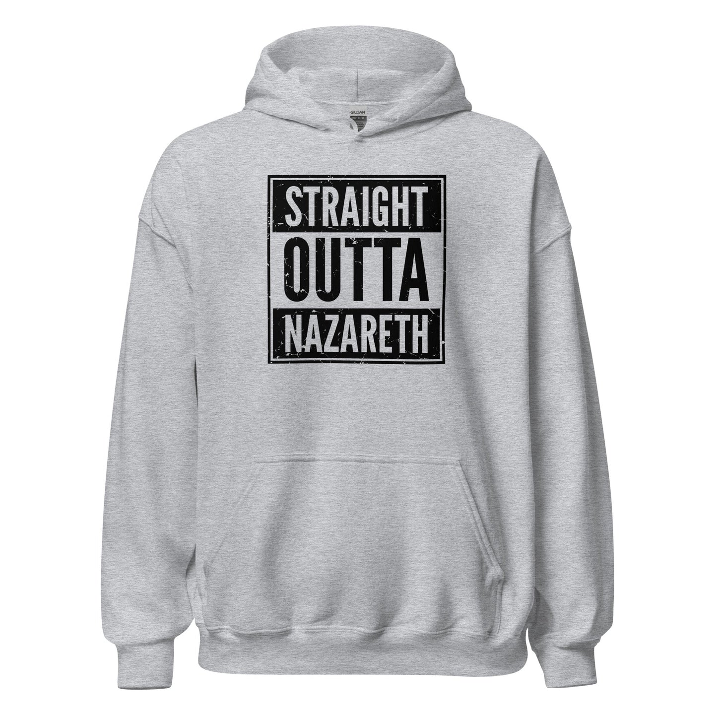 Straight Outta Nazareth Funny Christian Rap Parody Hoodie - Inken Image