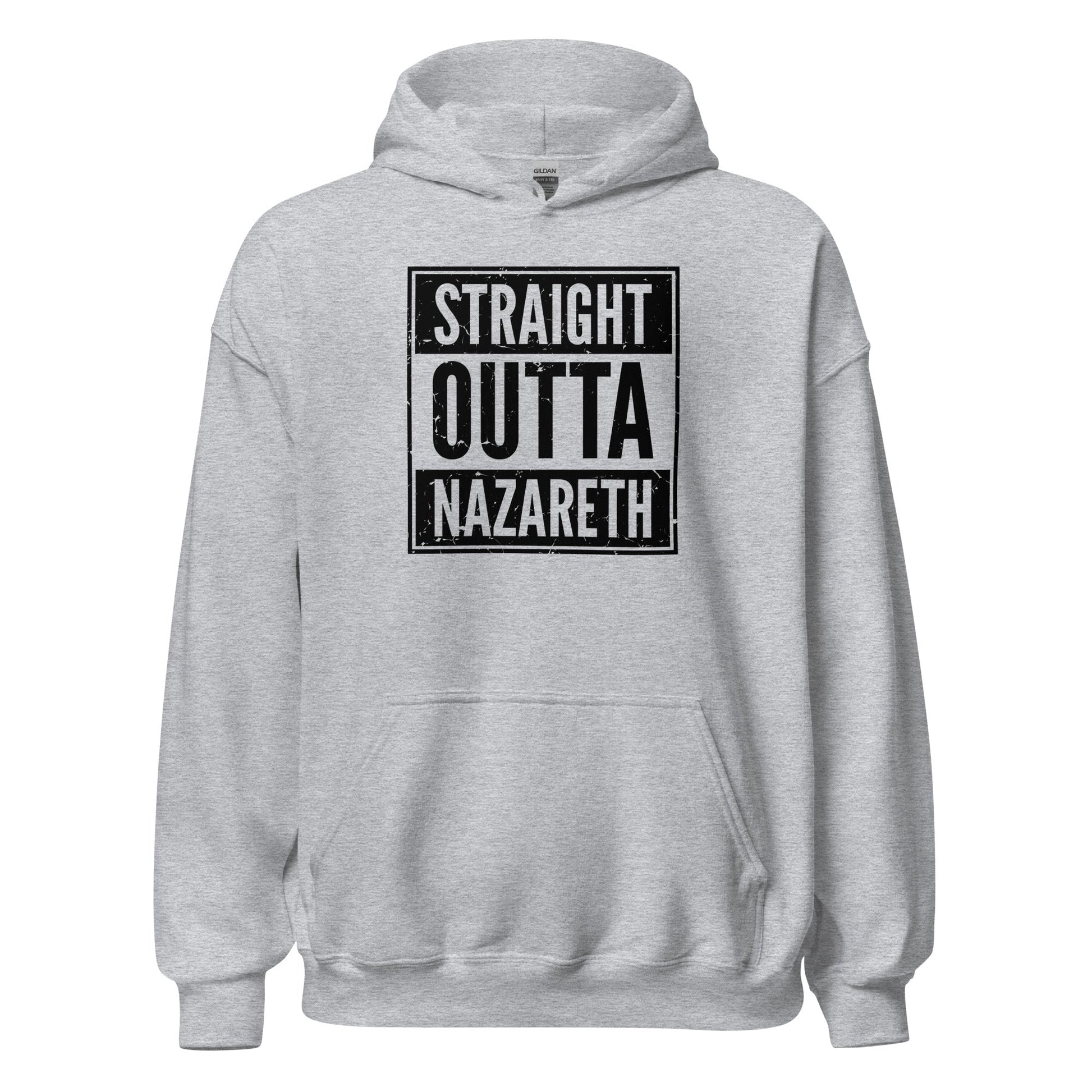 Straight Outta Nazareth Funny Christian Rap Parody Hoodie - Inken Image