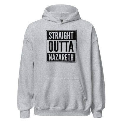 Straight Outta Nazareth Funny Christian Rap Parody Hoodie - Inken Image