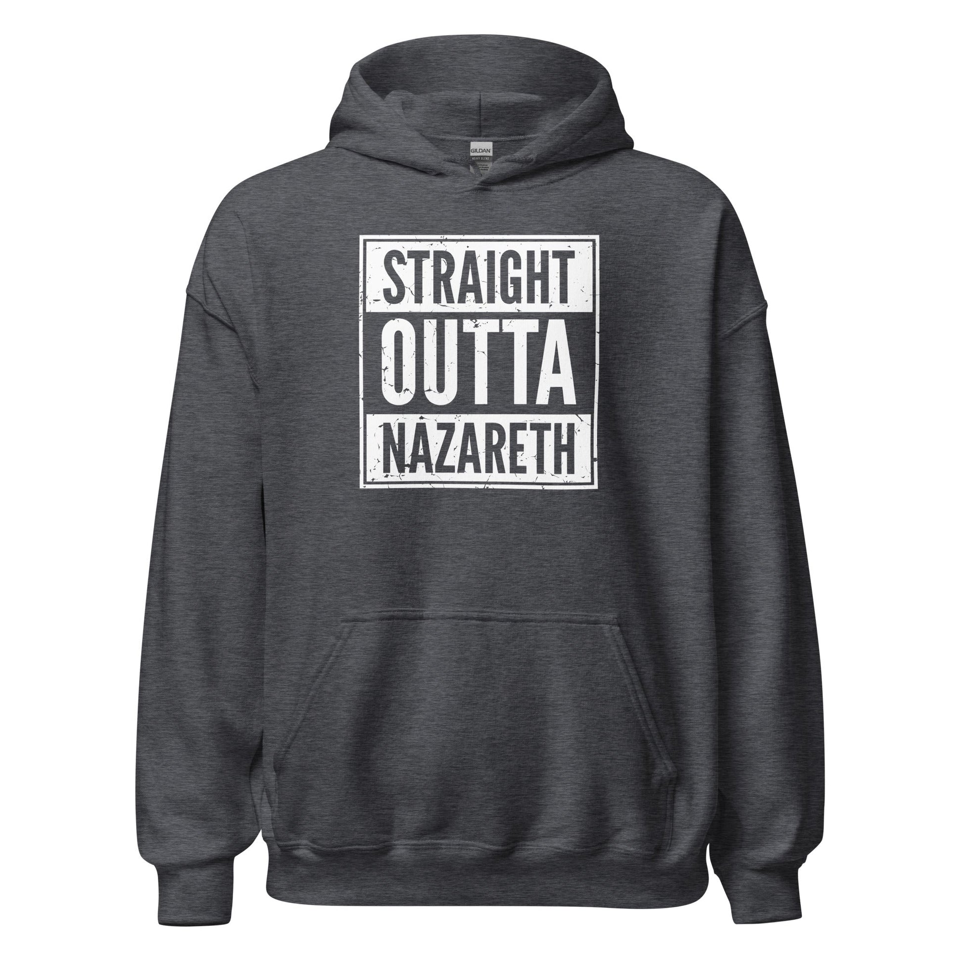 Straight Outta Nazareth Funny Christian Rap Parody Hoodie - Inken Image