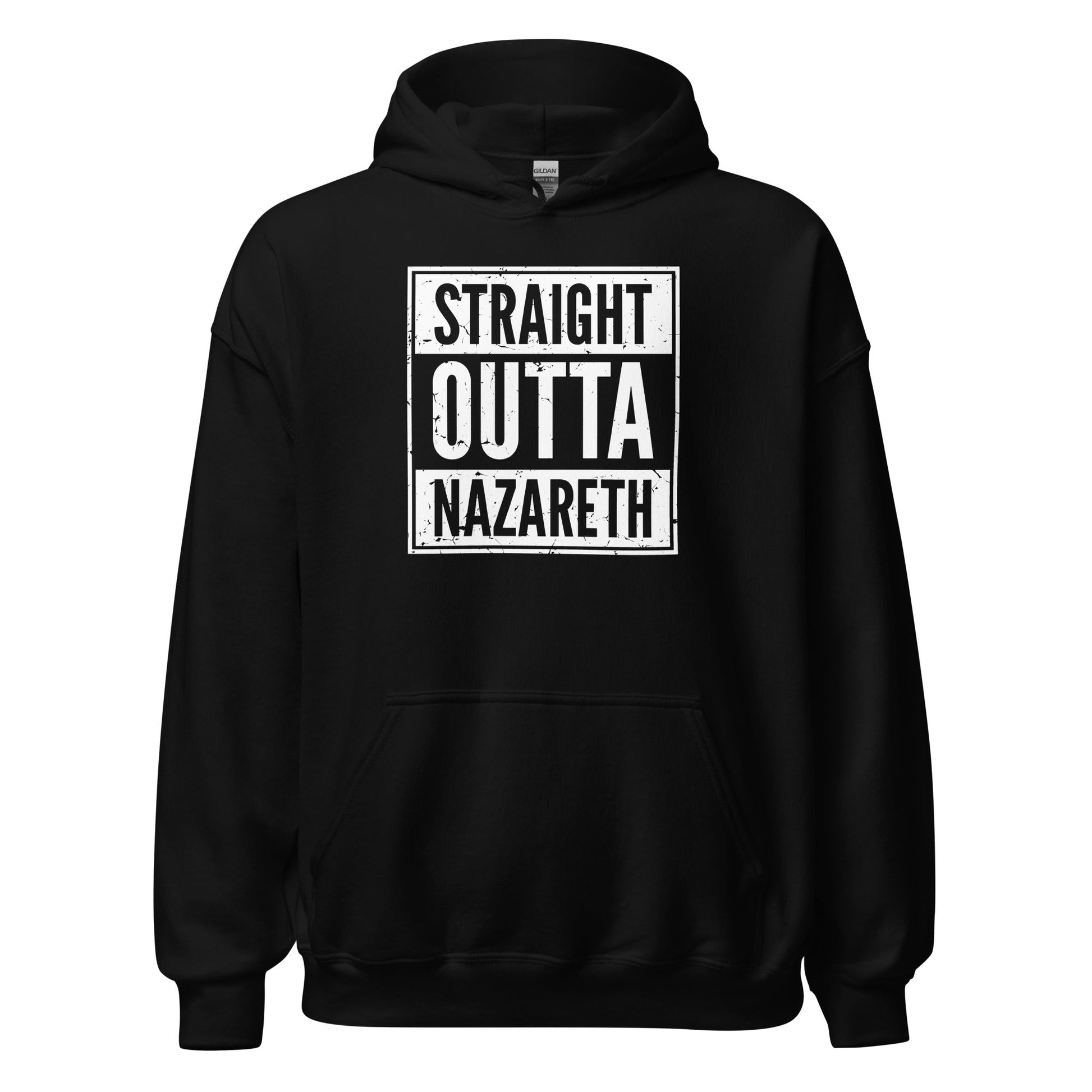 Straight Outta Nazareth Funny Christian Rap Parody Hoodie - Inken Image